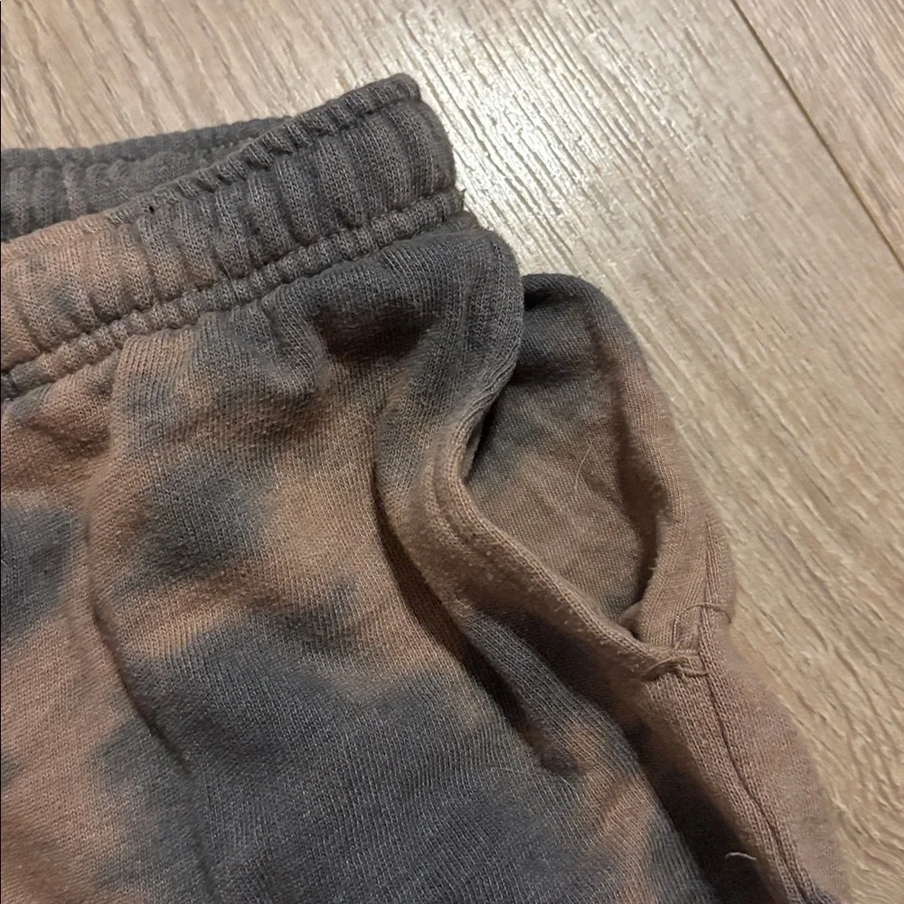 SO Tie-Dye The Lounge Life Shorts in Brown and Gray